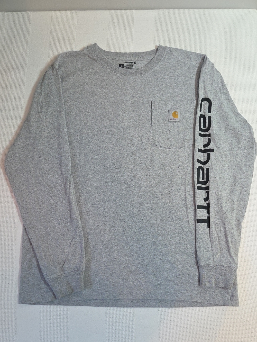 Carhartt Men's Short Sleeve Graphic T-Shirt Gray Red Canada Maple Leaf Logo XL